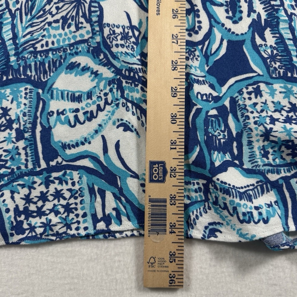Lilly Pulitzer Achelle Keep On Trunkin Elephant Swing Dress Womens M Blue - Picture 7 of 11